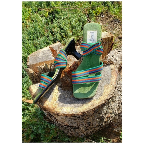 rainbow🌈wrap heels by SAN MIGUEL - Picture 3 of 8